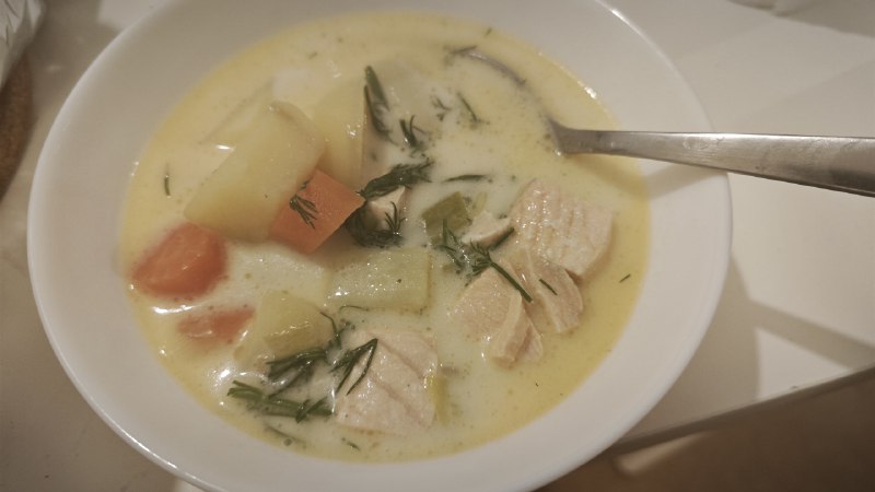 #今日程序员学做饭 三文鱼汤