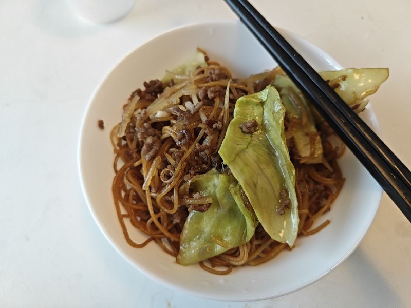 用细意面做炒粉是真的好吃